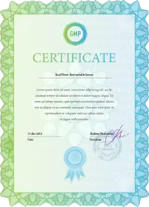 Certificato di autenticità ArtroFlex Active